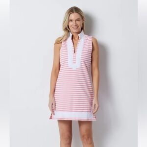 NWT Sail to Sable Classic Tunic in Coral/White Stripe